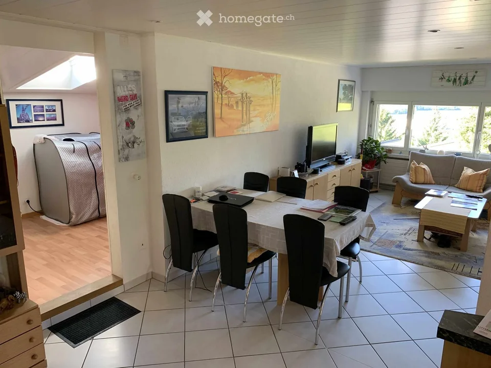 Bright 3.5-room apartment with balcony and beautiful view in Winkel