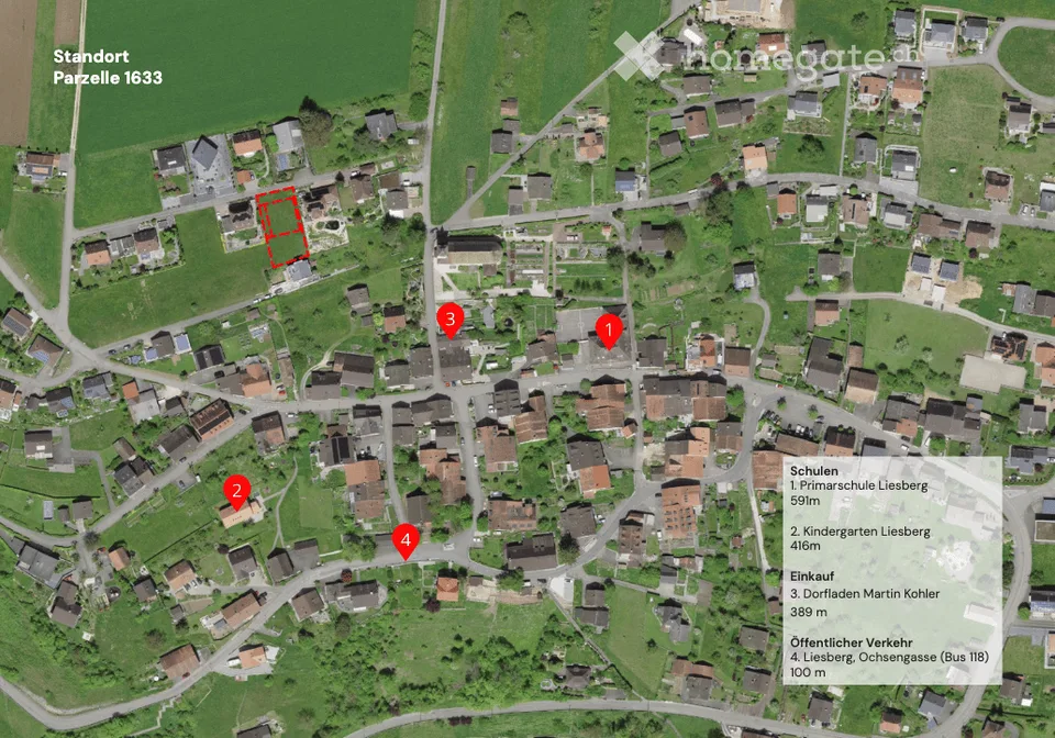 Idyllic building land in a quiet location – Liesberg village