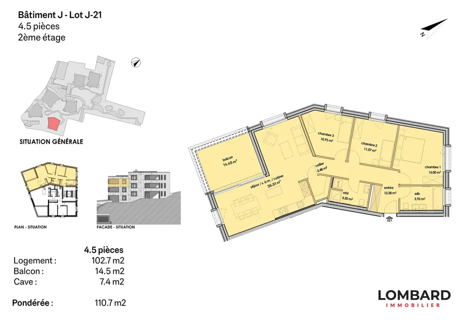 4.5-room apartment on the 2nd floor