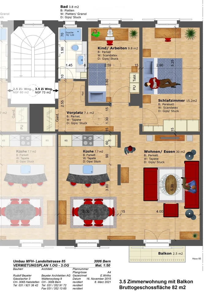 Helle 3.5-Zimmer-Wohnung mit Charme an ruhiger Lage in Bern