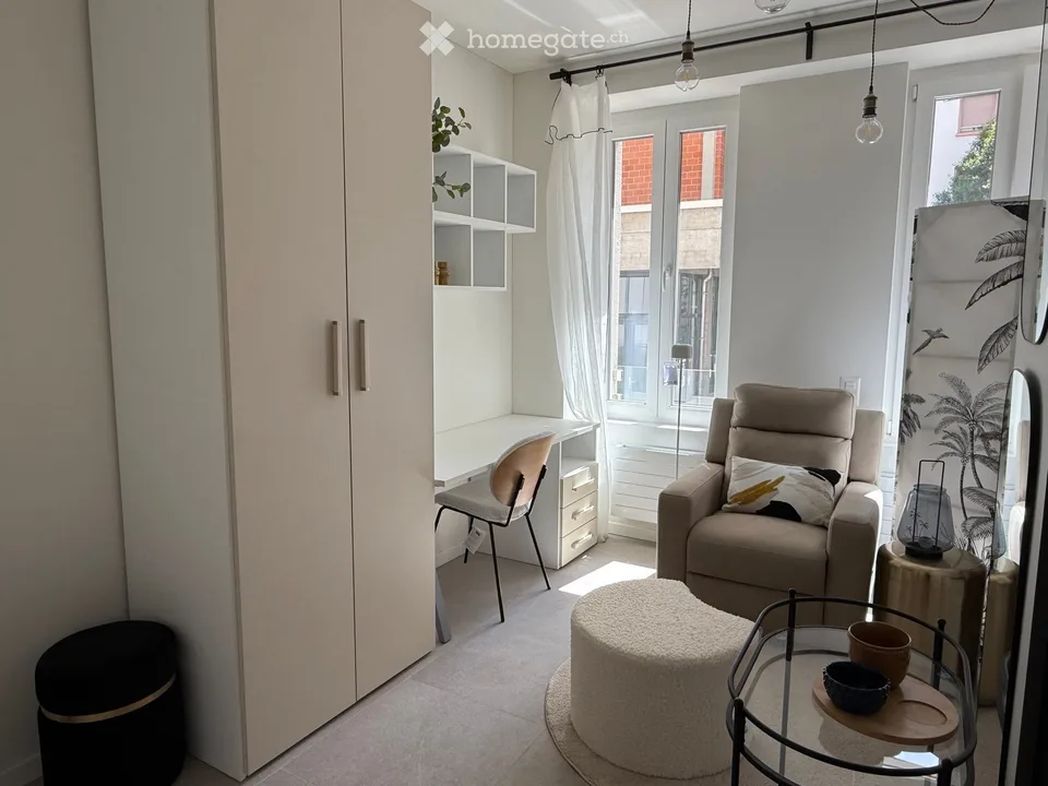 Lugano city center – 1.5 rooms furnished, completely renovated, 3 minutes from USI