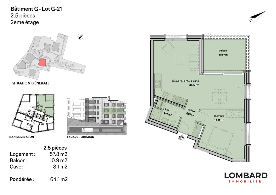 2.5-room apartment on the 2nd floor