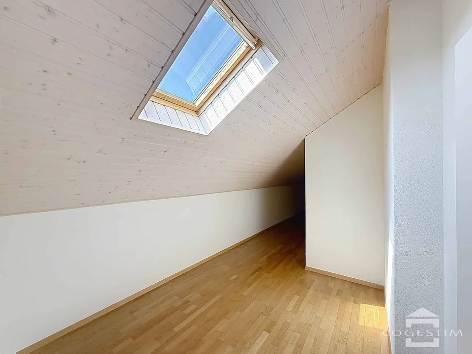 4.5 rooms on the top floor with volumes and unobstructed view