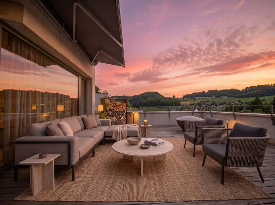 Exklusive 6.5-Zimmer-Attika-Duplexwohnung mit Dachterrasse und Weitsicht