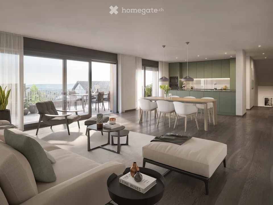 Ultimo appartamento di terrazza di 5,5 locali disponibile con vista panoramica