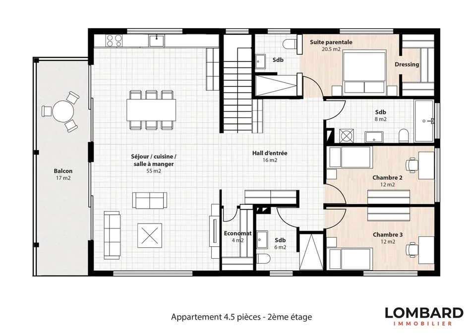 Exceptional 4.5-room apartment with private plot