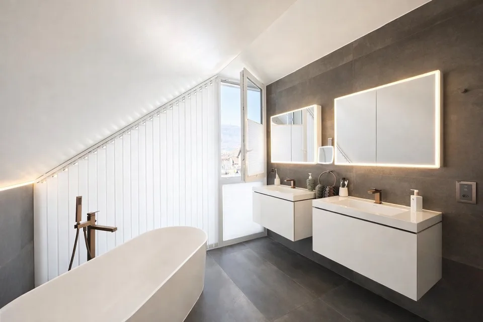 co-exclusivité: Attique en duplex de 275 m² à La Rippe (10' de Nyon)