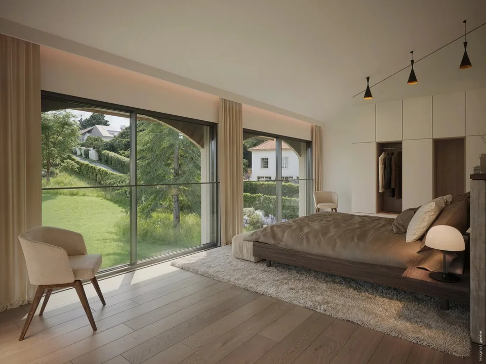Exceptional contemporary villa with large garden in the heart of Anières