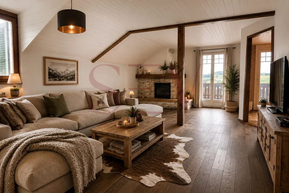2 Wohnungen mit 3.5 Zimmern - Chalet mit Charakter und freier Sicht
