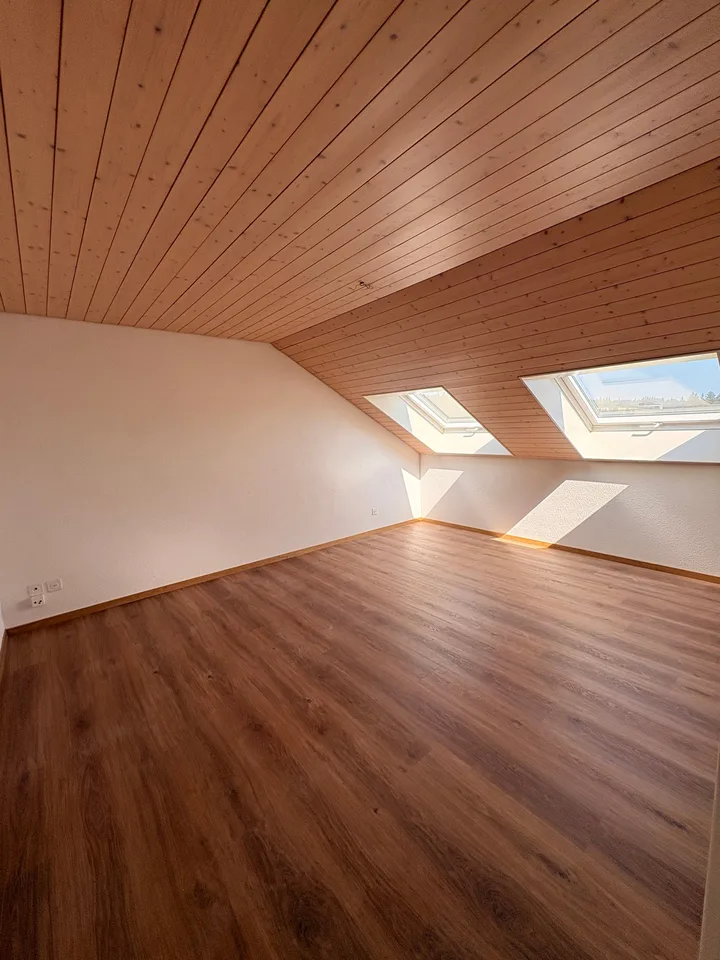 Wunderschöne preisgünstige Dachwohnung mit Cheminée, ruhig und doch zentral