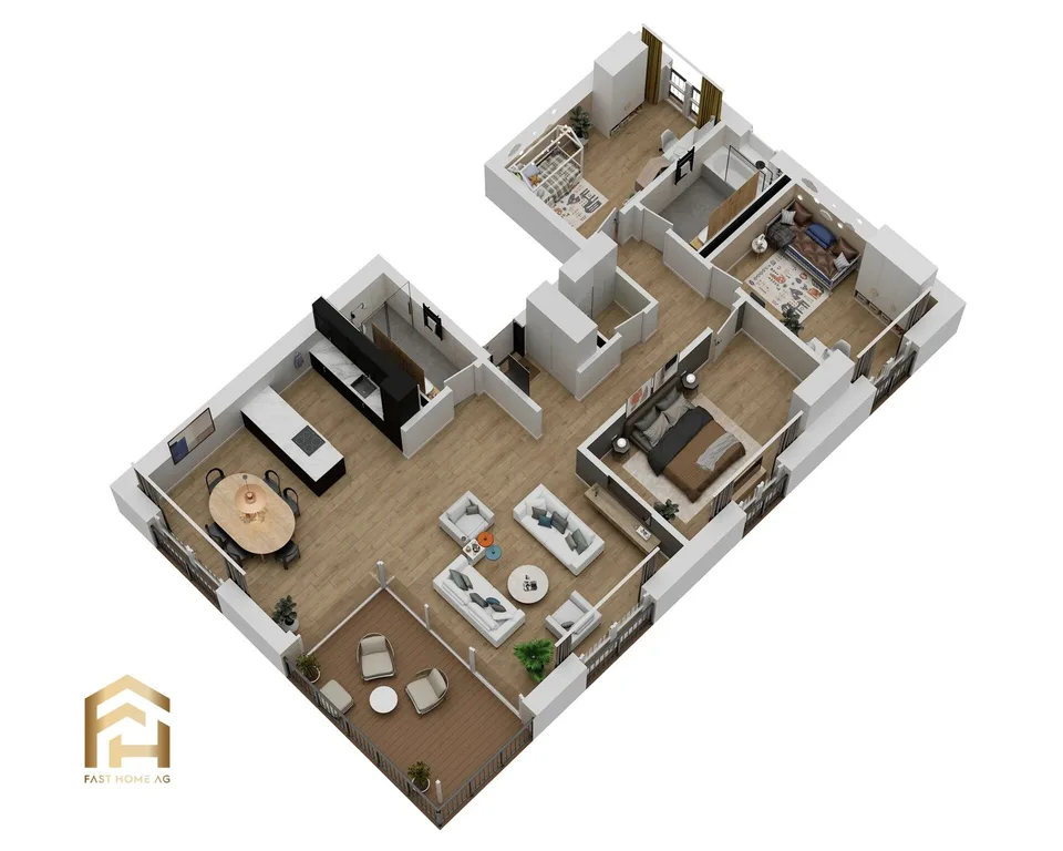 Appartement spacieux de 4,5 pièces au rez-de-chaussée avec espace de jardin