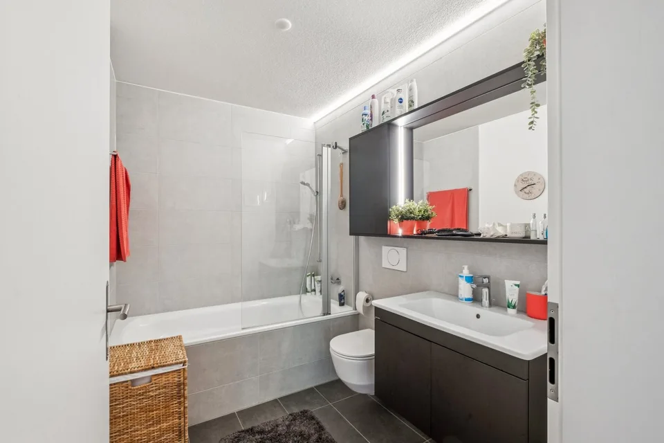 Modern, perfectly thought-out 3.5-room apartment centrally and naturally located in Safenwil