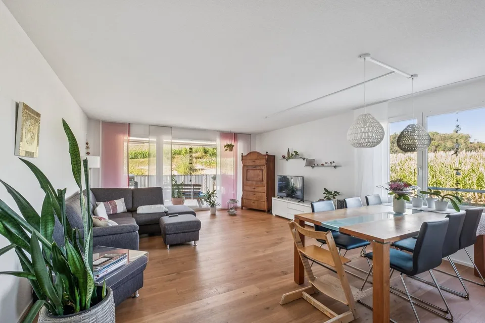Moderne, perfekt durchdachte 31⁄2 Zimmer-Wohnung zentral und naturnah gelegen in Safenwil