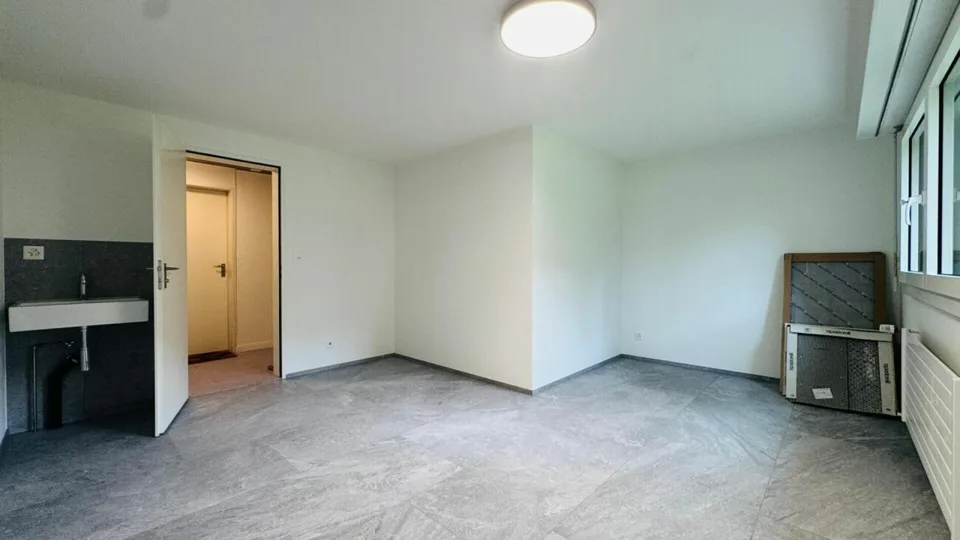 Appartamento di 2,5 locali completamente ristrutturato con stanza da hobby, balcone, soffitta, cantina, e posto auto sotterraneo