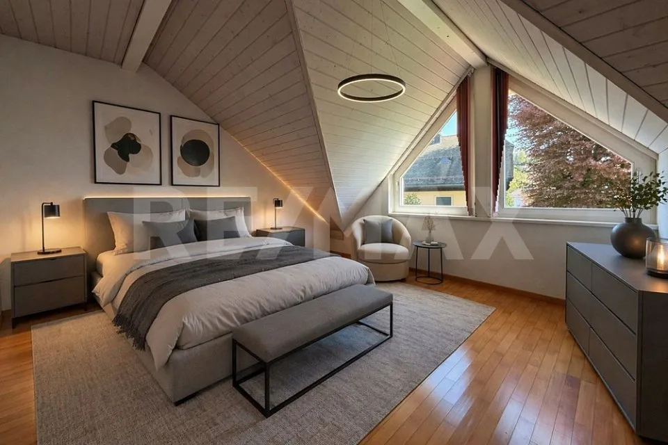 Charmante Dachwohnung mit Cheminée und Terrasse in ruhigem Quartier