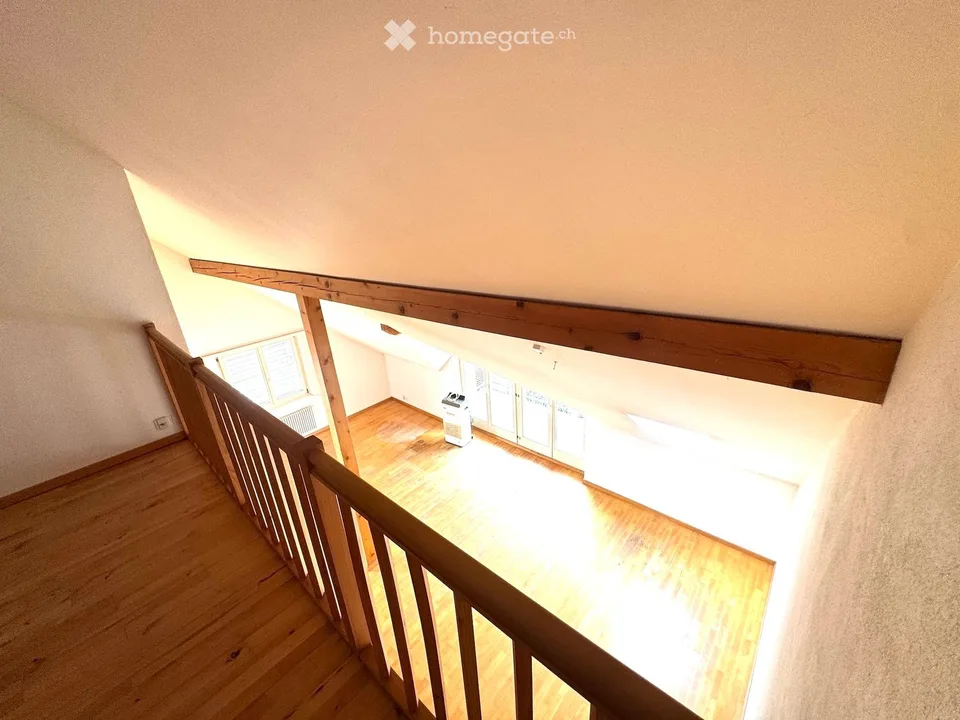 Attractive 3.5-room maisonette apartment in a central location in Beringen with a large garden seating area