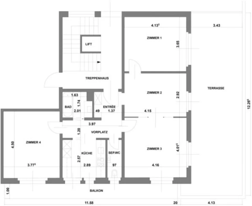 Römerhof - Traumterrasenwohnung 4 Stock 4 Zimmer