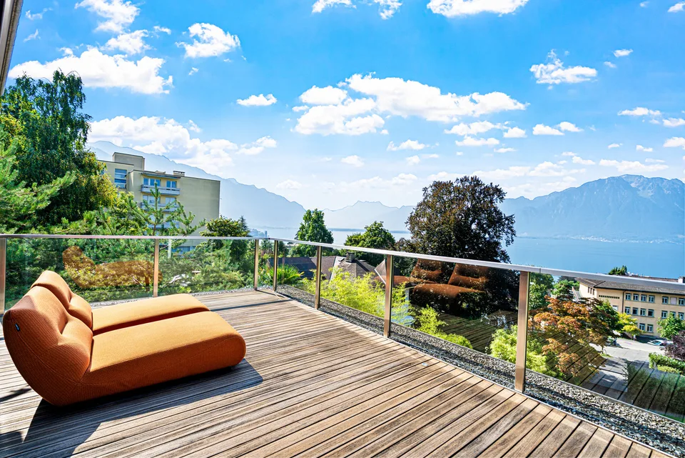 Prestige apartment in Montreux, 360-degree lake view