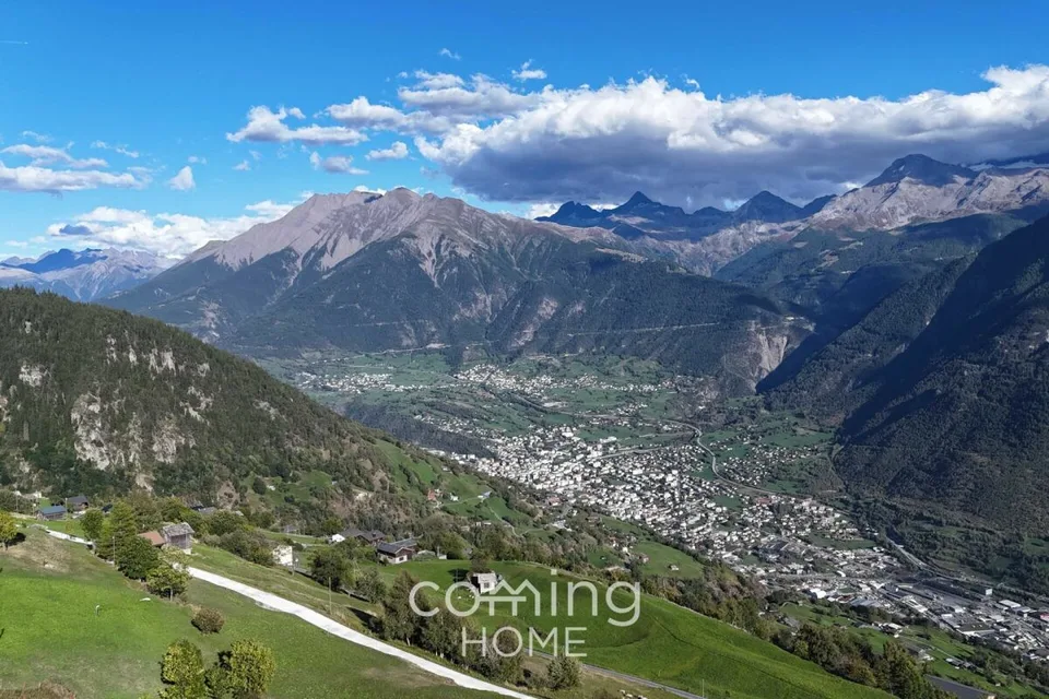 Terrain à bâtir à Salwald, Mund - Vue panoramique sur le Glishorn et la vallée du Rhône, possibilité de résidence principale