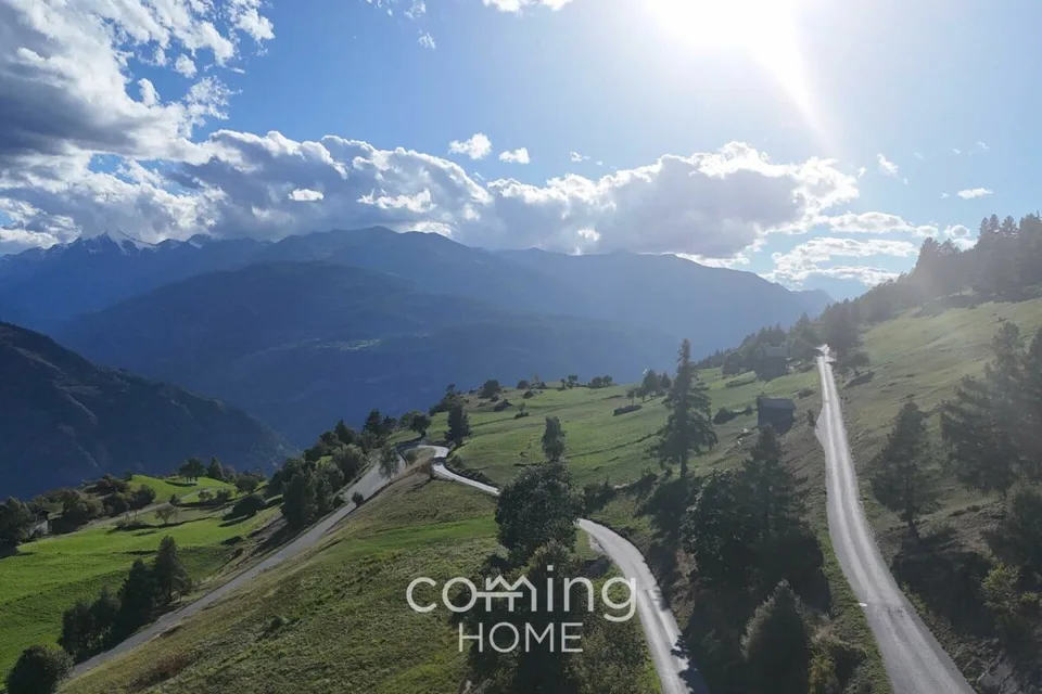 Terrain à bâtir à Salwald, Mund - Vue panoramique sur le Glishorn et la vallée du Rhône, possibilité de résidence principale