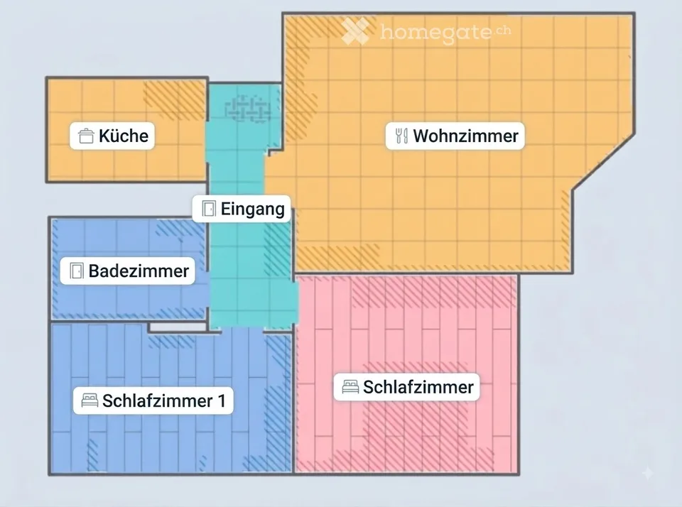 Appartement avec jardin et quelques garages.