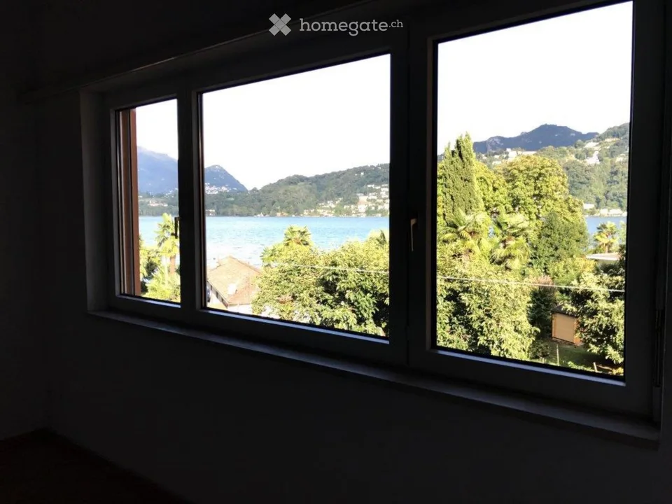Studio with loft and lake view