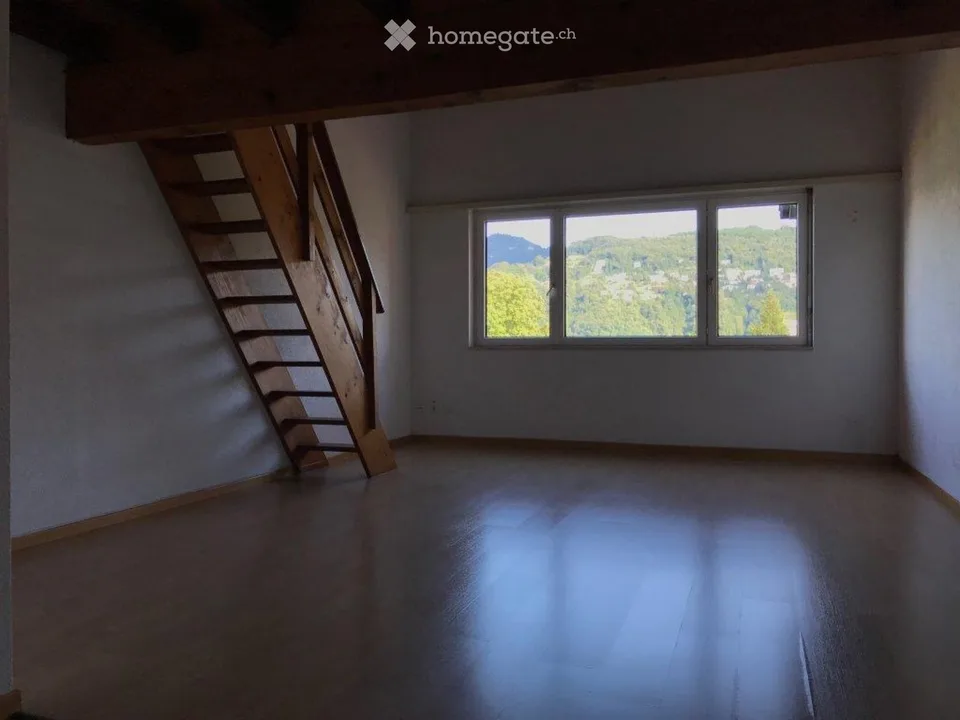Studio with loft and lake view