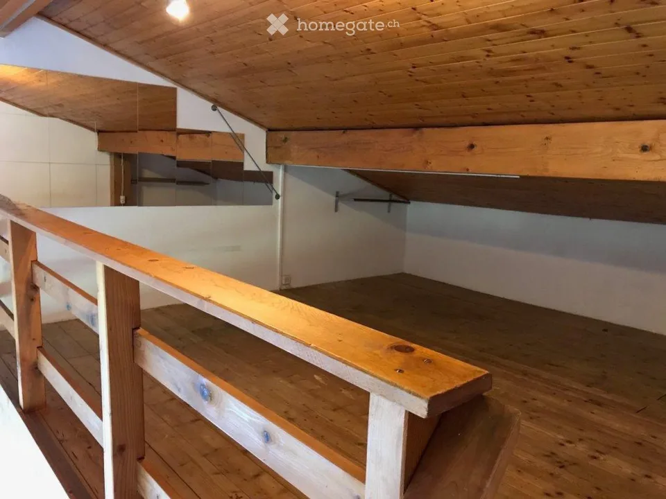 Studio with loft and lake view