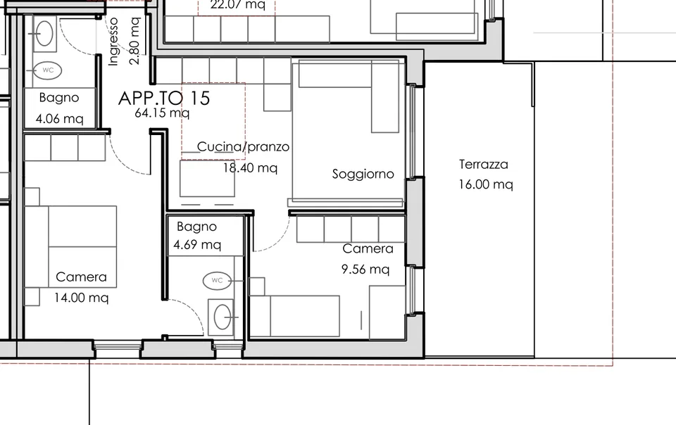 SPLENDIDES 3.5 LOCALEN LETZTES STOCKWERK MIT ROOFTOP IN VACALLO