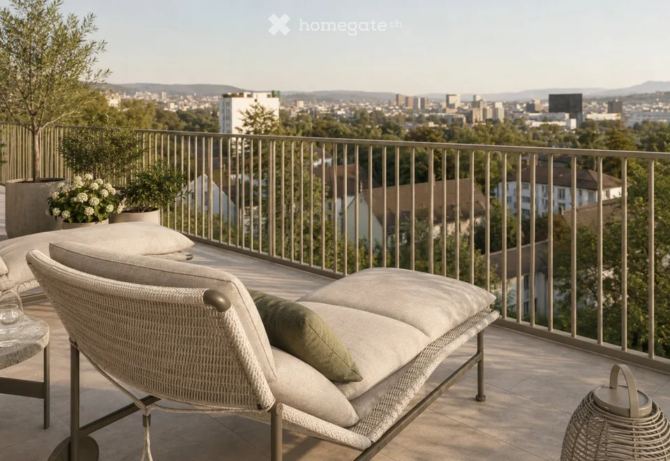 Neubau-Erstbezug: 2.5-Zimmer-Terrassenwohnung mit Weitblick