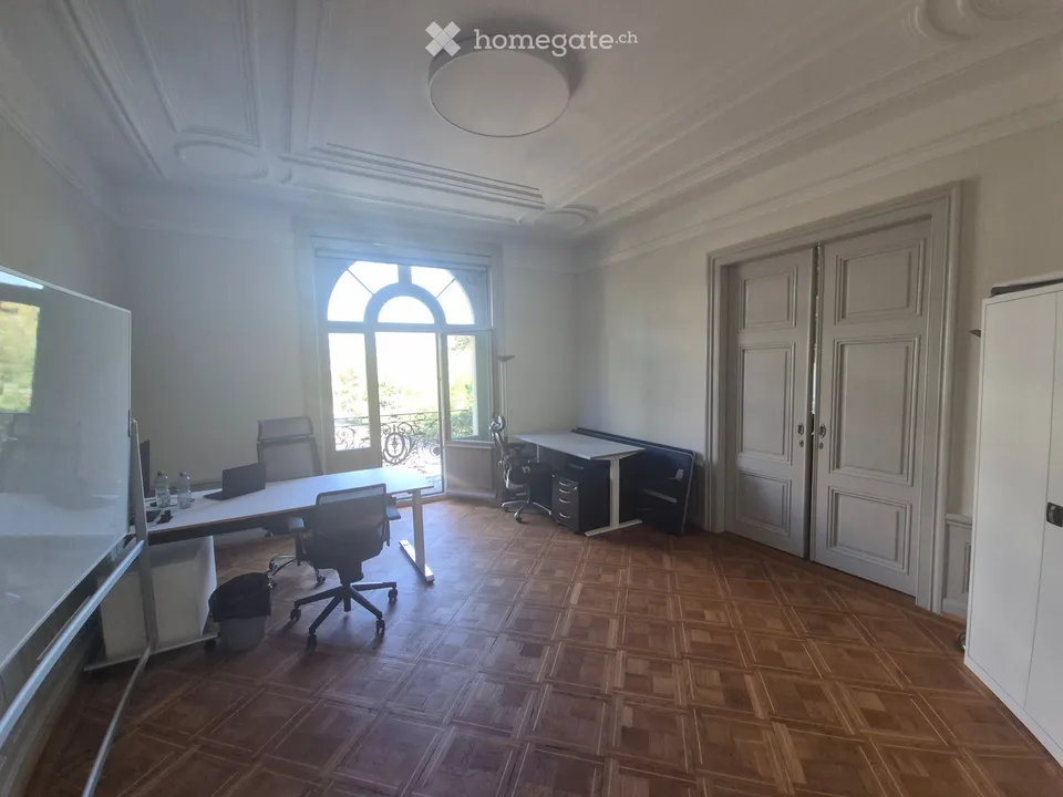 Repräsentatives Büro mit Terrasse im Weissen Schloss – Zürich Seefeld/Enge, ab sofort