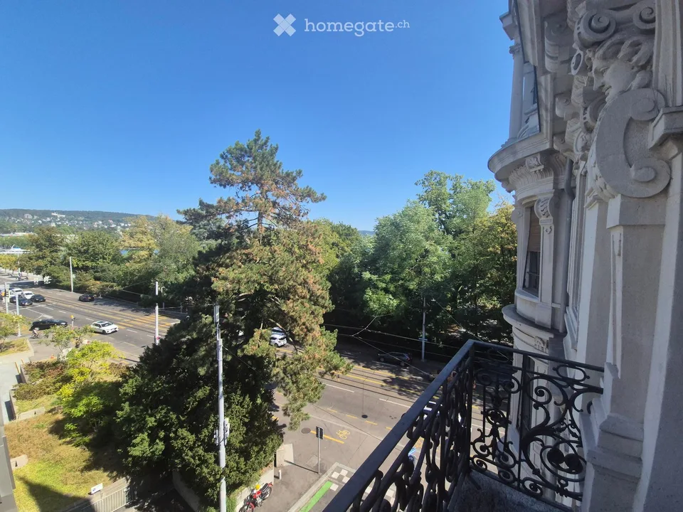 Repräsentatives Büro mit Terrasse im Weissen Schloss – Zürich Seefeld/Enge, ab sofort