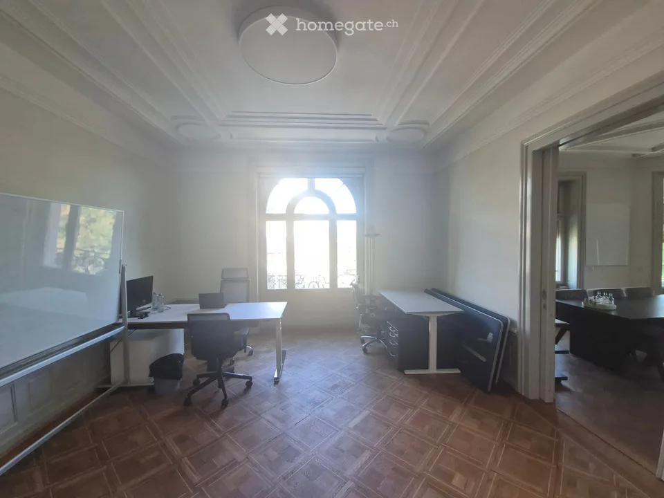 Repräsentatives Büro mit Terrasse im Weissen Schloss – Zürich Seefeld/Enge, ab sofort