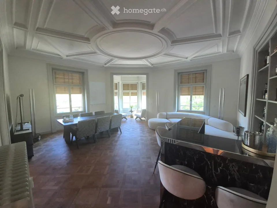 Repräsentatives Büro mit Terrasse im Weissen Schloss – Zürich Seefeld/Enge, ab sofort