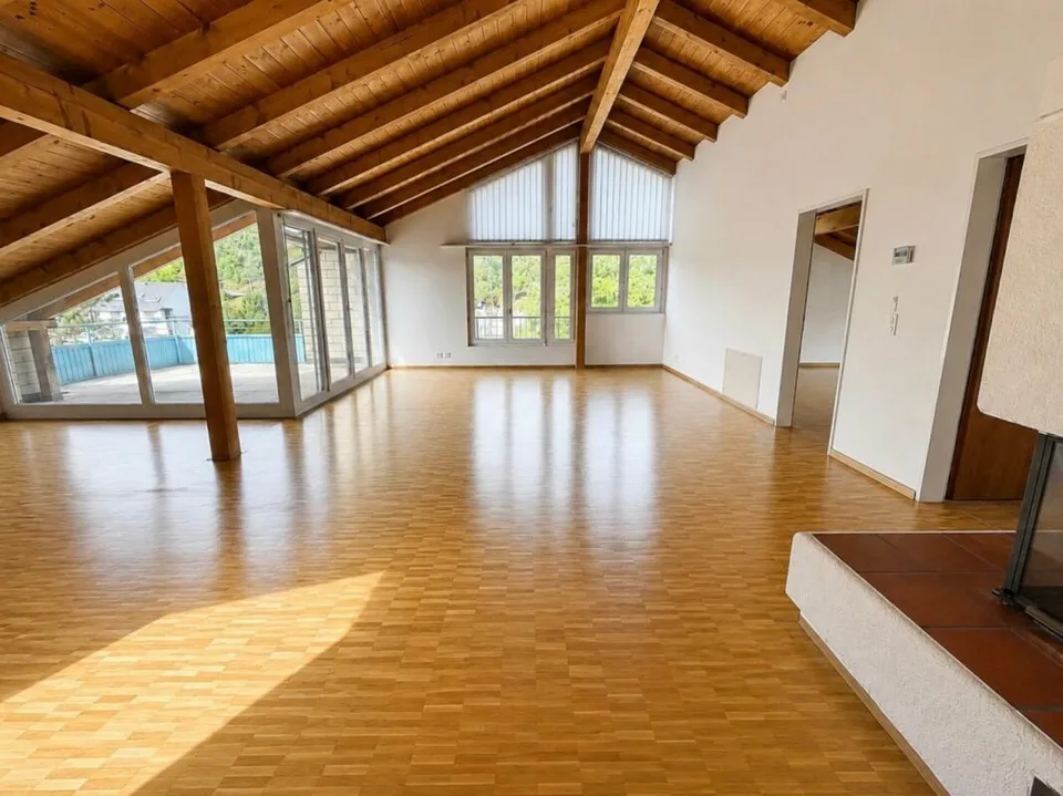 Ampio appartamento di 3 locali in mansarda con torre di lavaggio privata