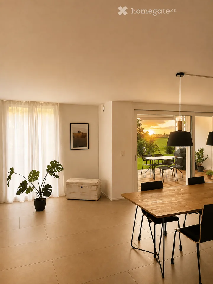Moderne 3.5-Zimmer-Erdgeschosswohnung in Uerzlikon – Neubau 2024