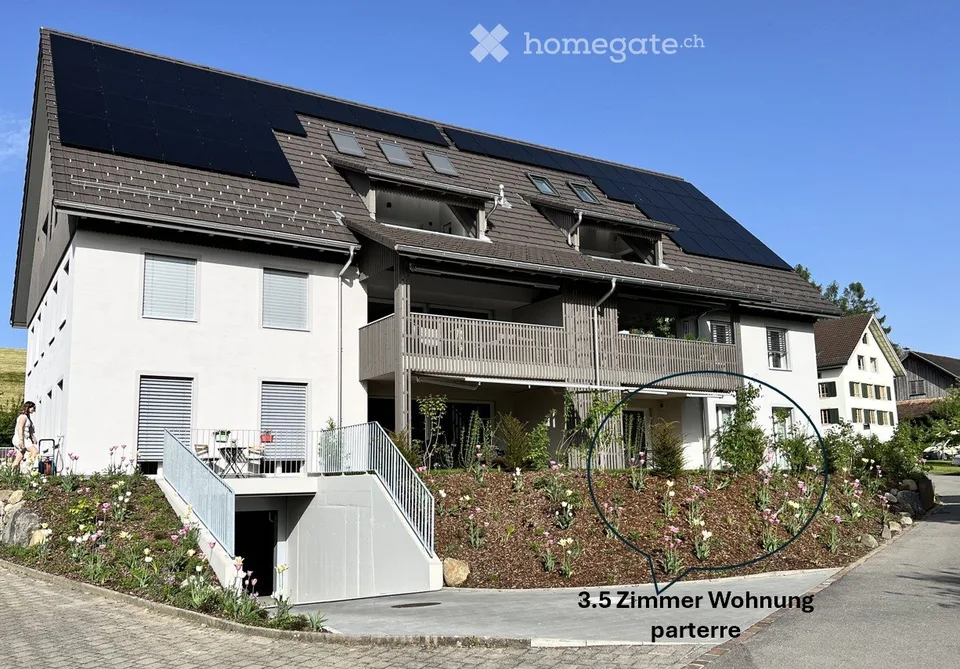 Moderne 3.5-Zimmer-Erdgeschosswohnung in Uerzlikon – Neubau 2024