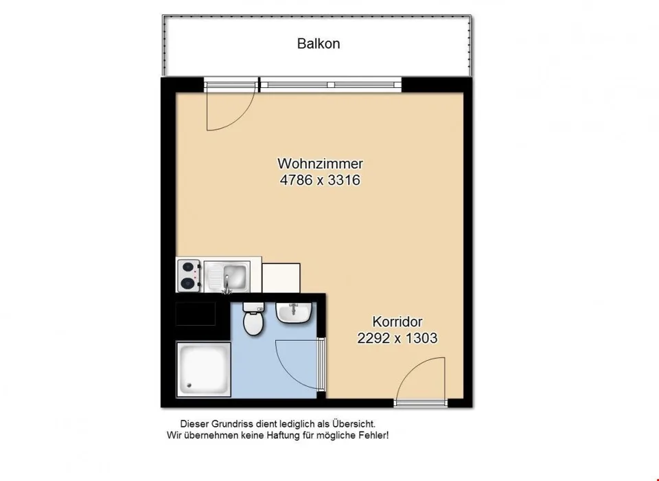 Appartement simple avec balcon *cuisine moderne neuve*