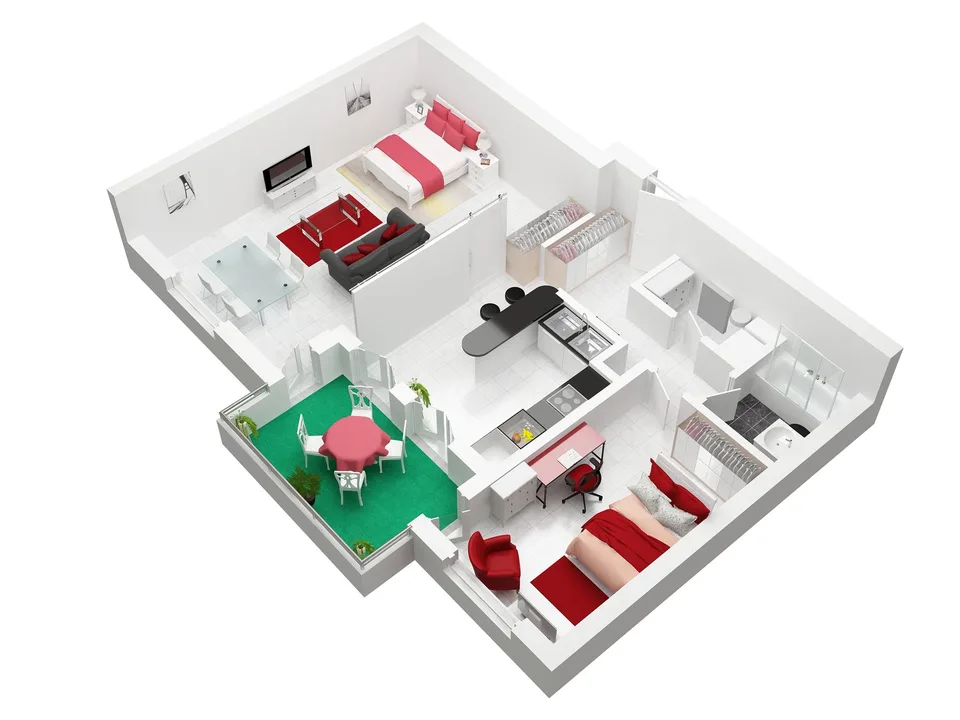 2.5-Room Apartment - Furnished - with Balcony in Buchs Zürich