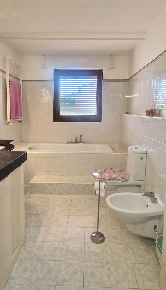 Modern spacious 4.5-room apartment with covered terrace and balcony, renovated.