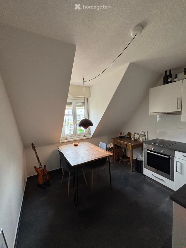 Bright 1.5-room apartment with rooftop terrace in Bruchquartier