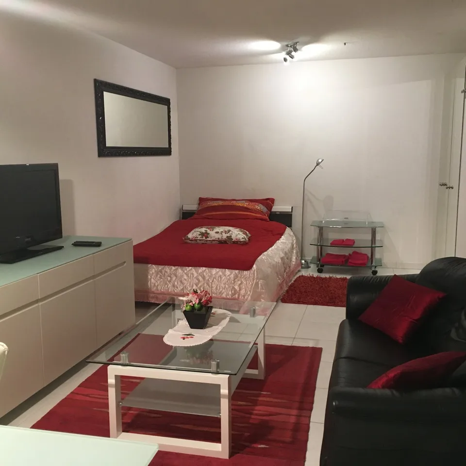 Furnished 2.5-room apartment - balcony, private laundry room, elevator - in Buchs Zürich