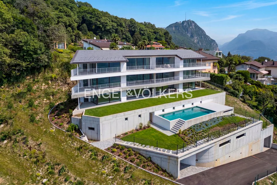 Modernes Apartment mit bezauberndem Seeblick in Carona