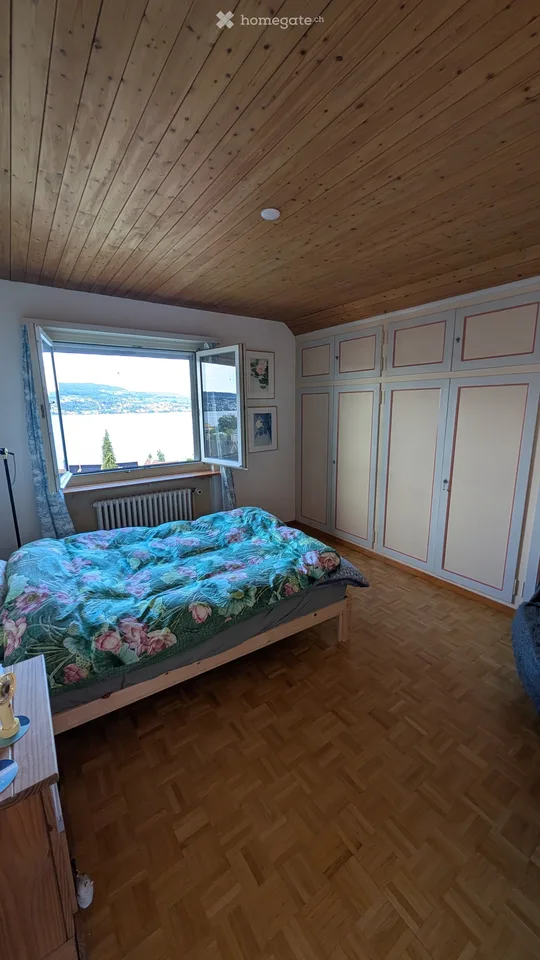 Charmant appartement 3 pièces au dernier étage avec vue imprenable sur le lac à Oberrieden
