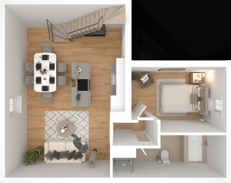Wohnung (LOT 8) mit 3.5 Zimmern und Charme im 2. Stock – Foto 3 von 9