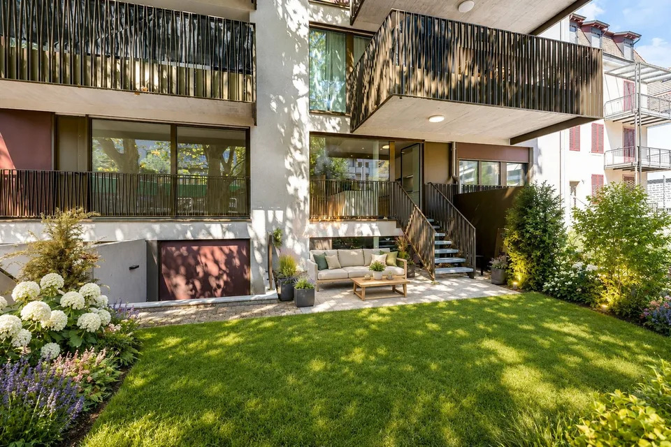 Maisonette da giardino moderna – Vita urbana nel verde Riehen (W0.2)