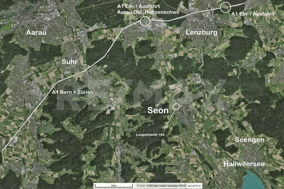 Bauland 1'143 m², Nähe A1 und Lenzburg, Hanglage mit Weitsicht, z.B. für EFH, DEFH, REFH