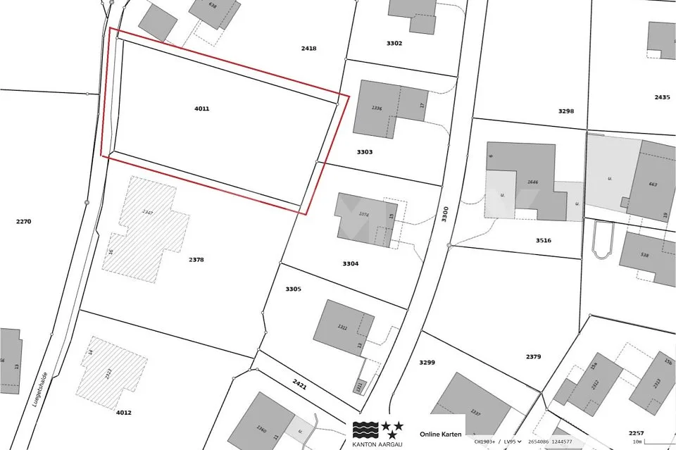 Bauland 1'143 m², Nähe A1 und Lenzburg, Hanglage mit Weitsicht, z.B. für EFH, DEFH, REFH