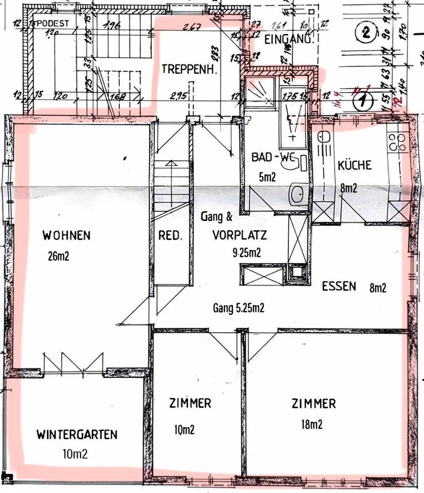 3.5-Zimmerwohnung mit Wintergarten, einem grossen Garten und wunderschöner Aussicht