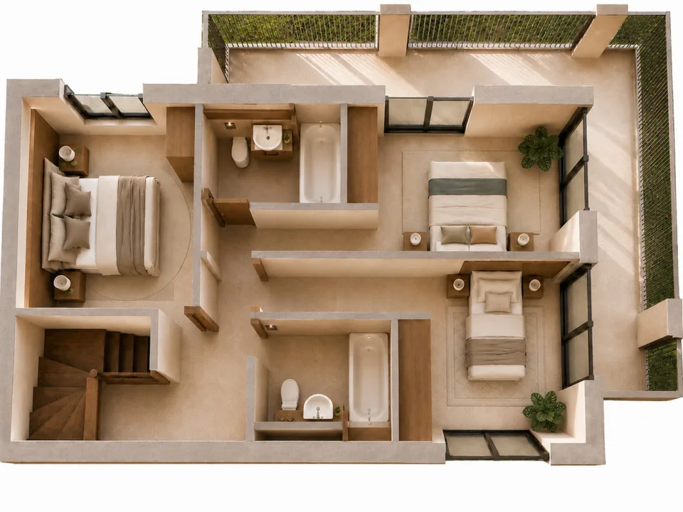 NEW - 102 m2 of Terraces and ROOF-TOP for this 4.5 room VILLA of 316 m2 usable